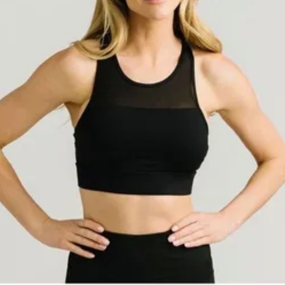 ZYIA BLACK All Star Mesh Bra Sz Medium NWT